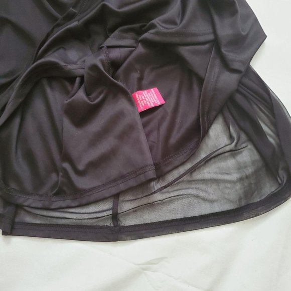 UP by Ultra Pink Black/Tan Lined Bodice Lace Cut-Out Cocktail Dress Size Medium - Picture 9 of 16